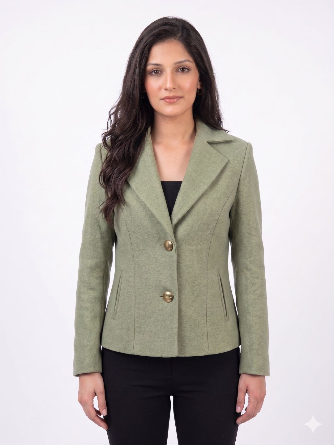 luvyduvy tweed Self Design Coat For Women-picture-43