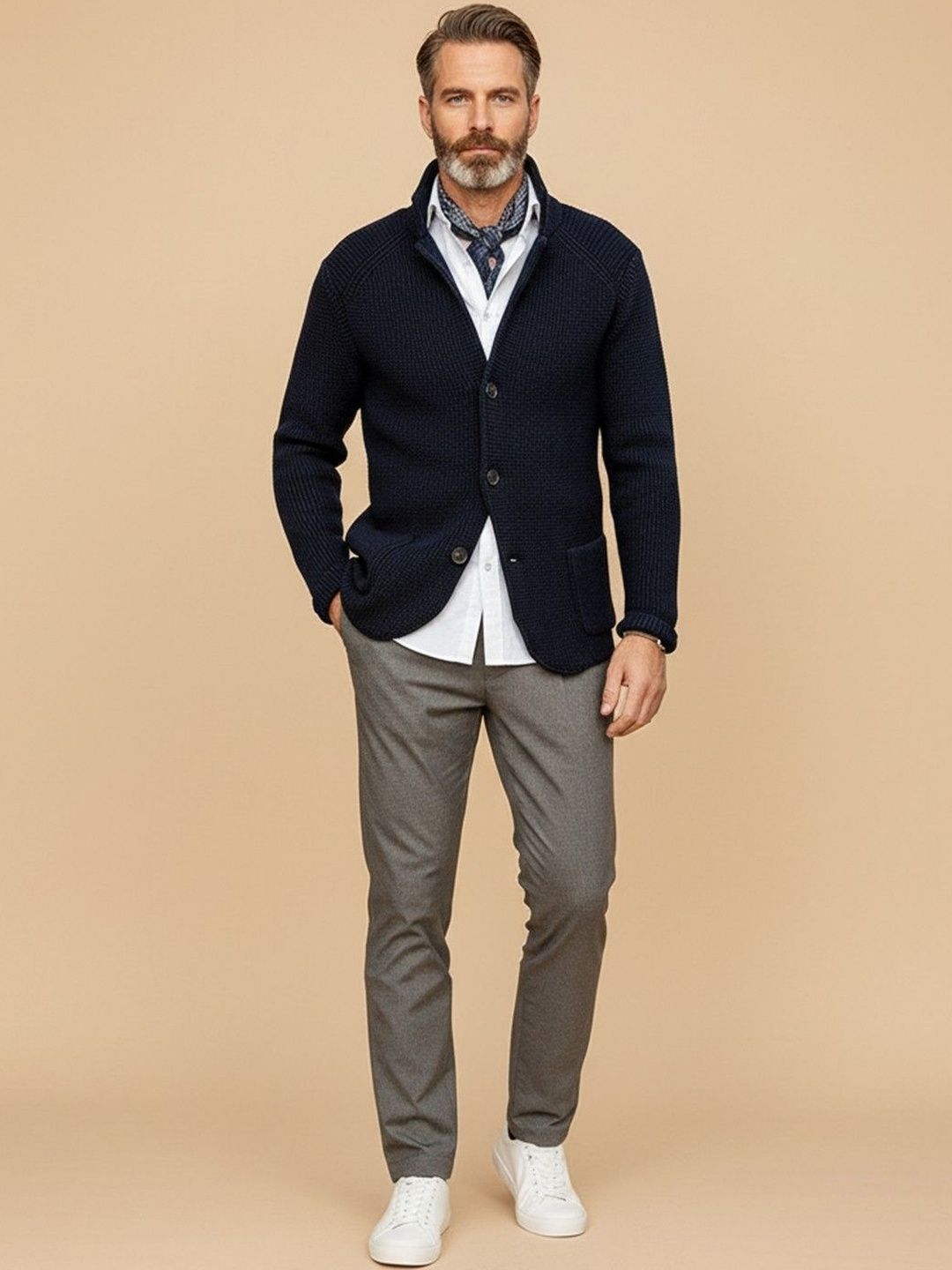 Acrylic Solid Coat For Men