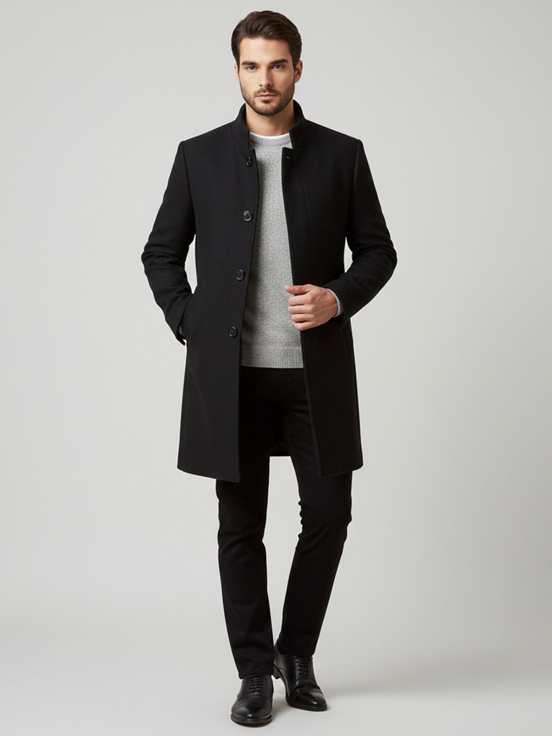 mast & harbour Solid Coat For Men-picture-25
