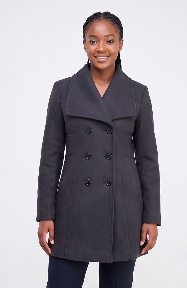 Tweed Solid Coat For Women-image-45