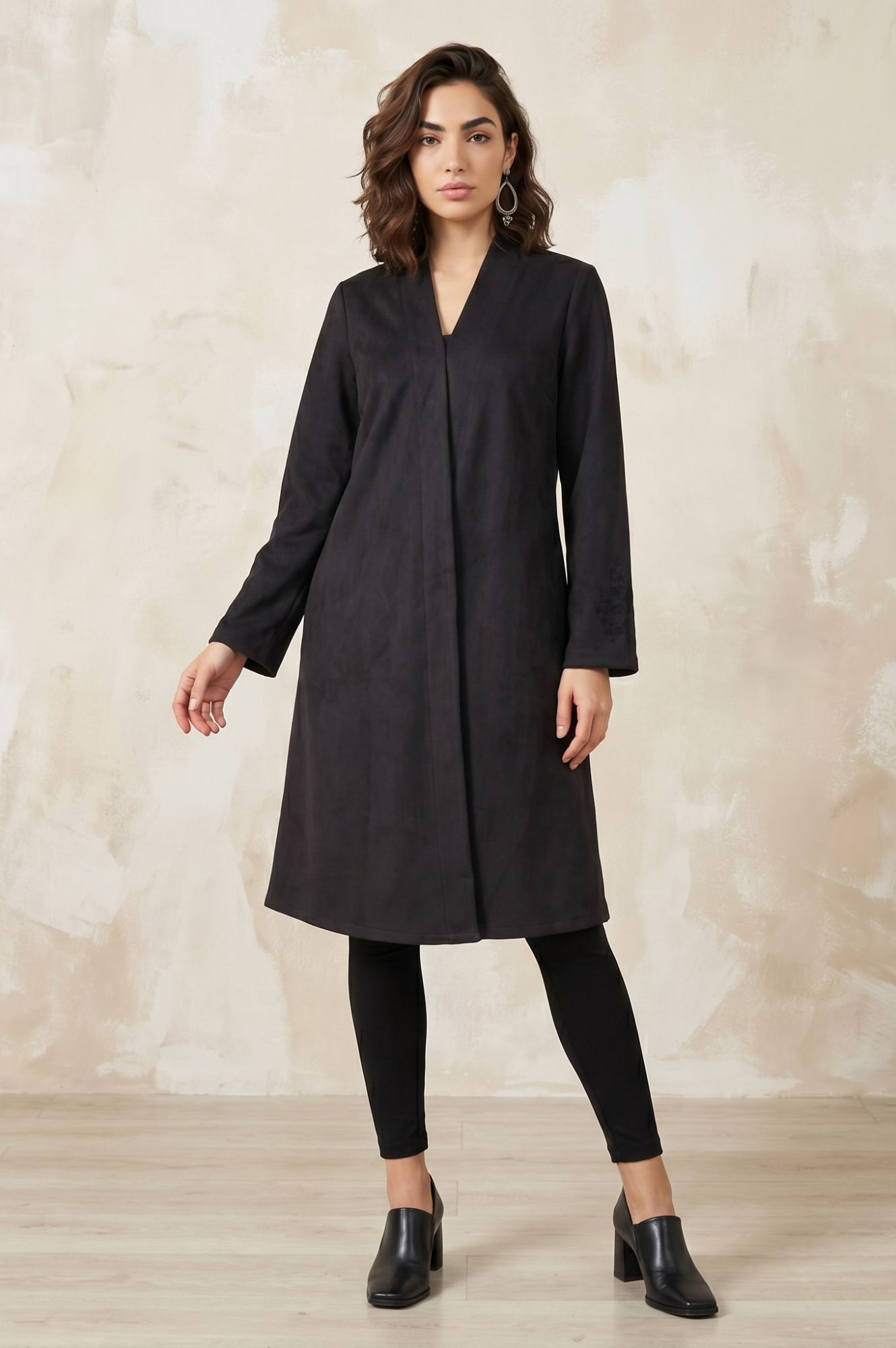 Suede Embroidered Coat For Women-picture-33