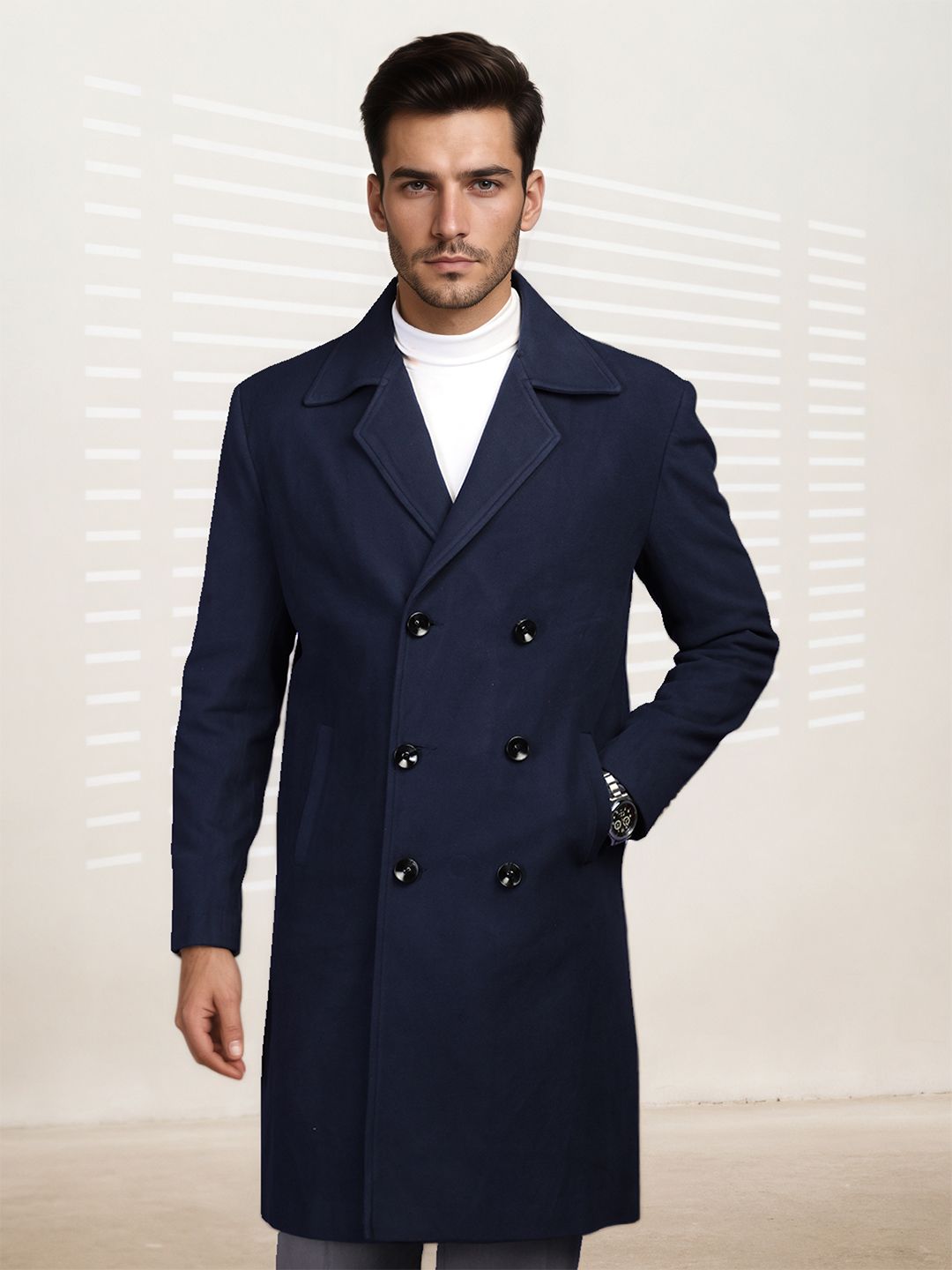 TWEED Solid Coat For Men