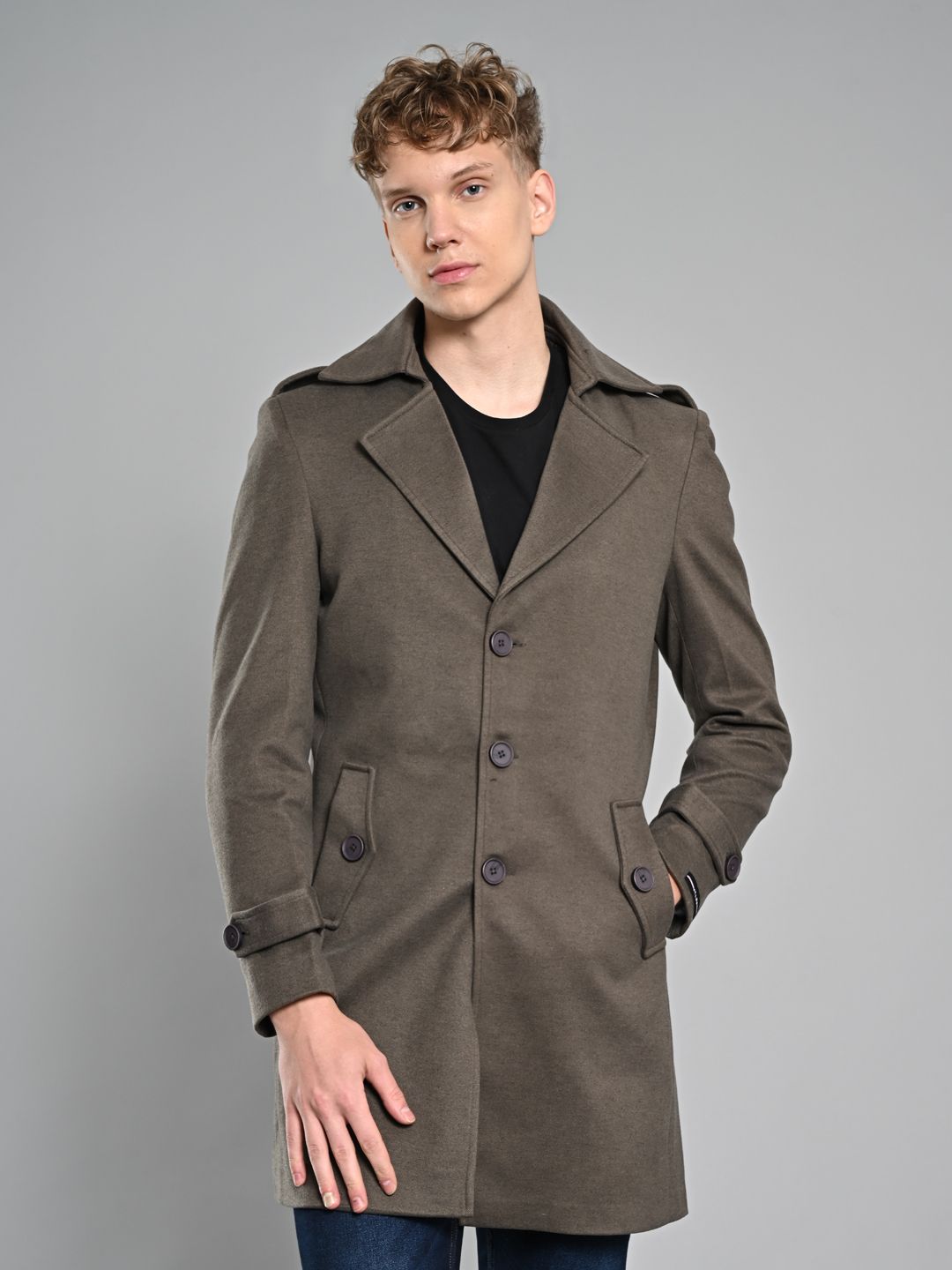 killer Polyester Viscose Blend Solid Coat For Men-picture-47