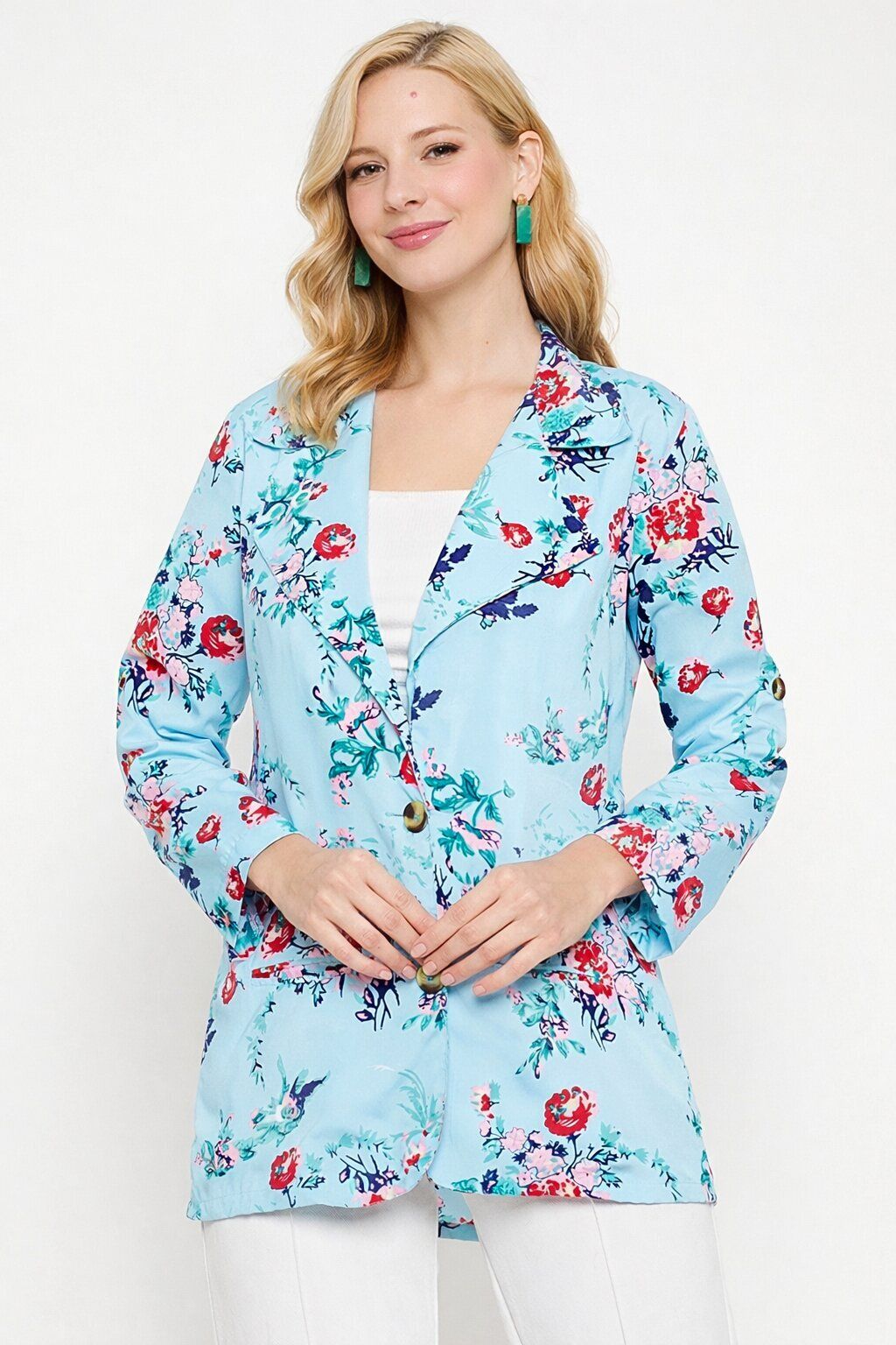 color cocktail POLY COTTON Printed Coat For Women-picture-0