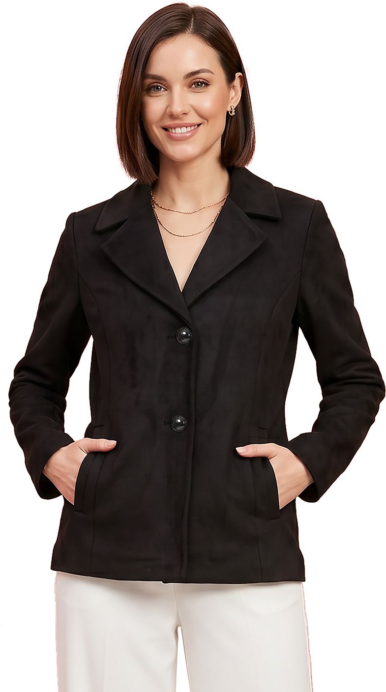 gfo Suede Solid Coat For Women-picture-43