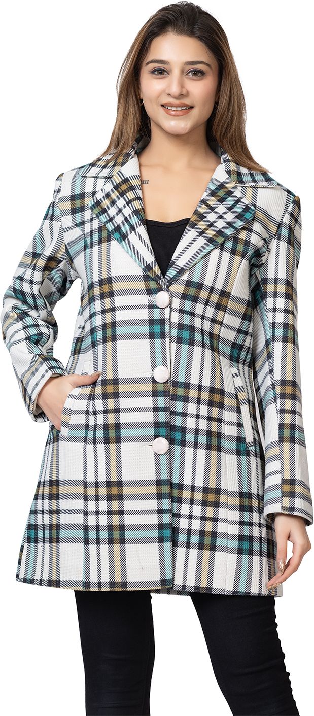 gee 5 Imported Bonding Tweed Striped Coat For Women-picture-16