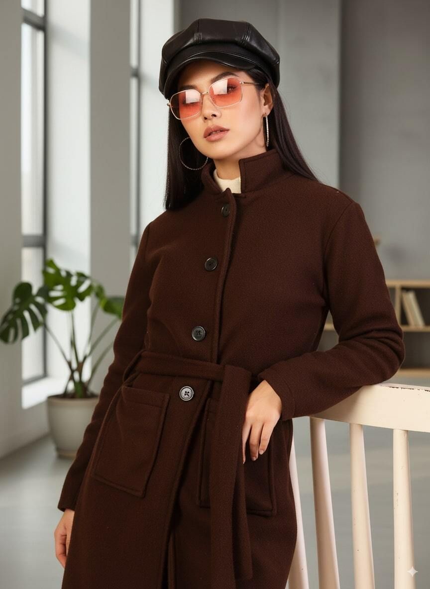 Polar Fleece Solid Coat For Men