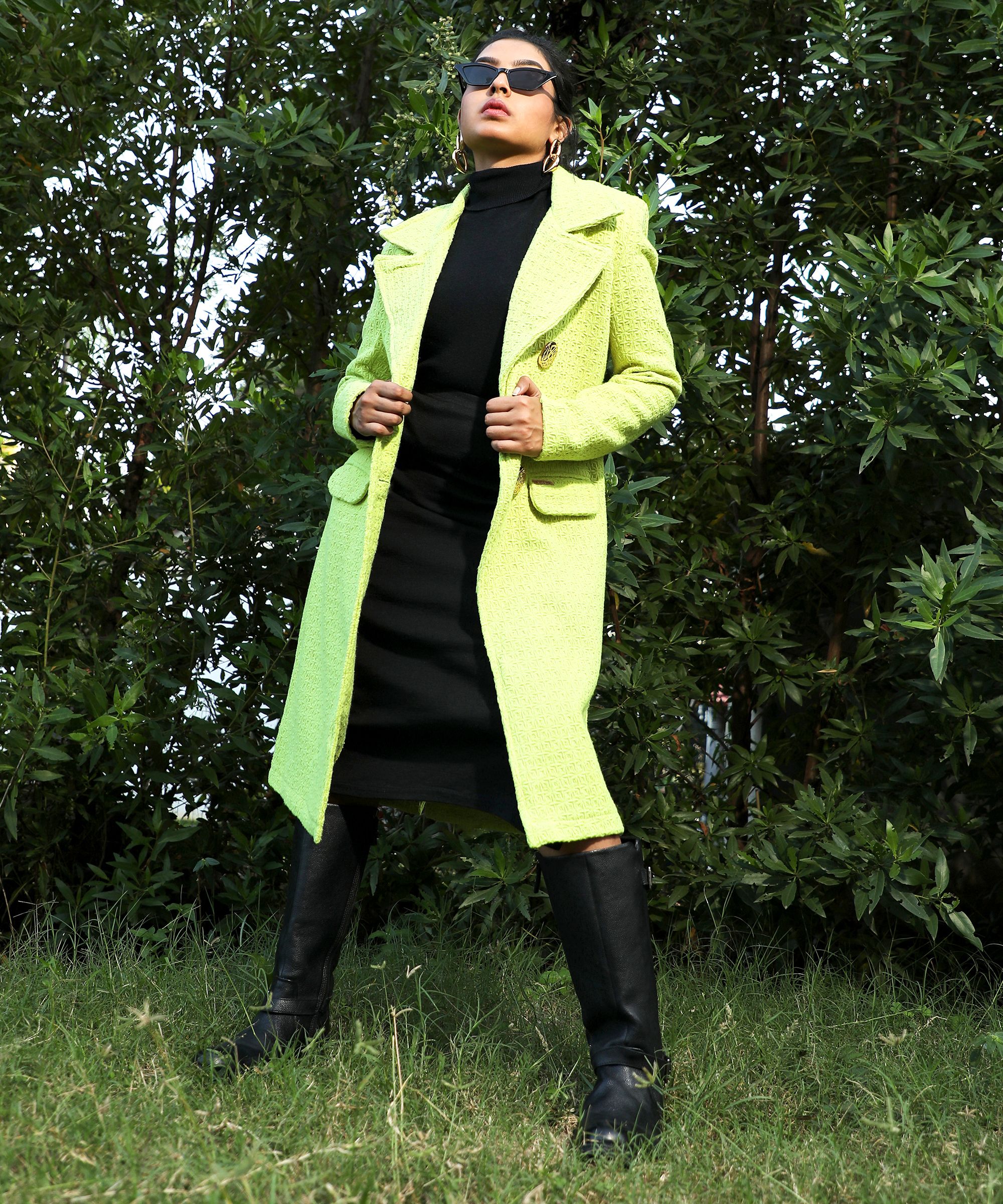 pinacolada Polyester Solid Coat For Women-picture-37