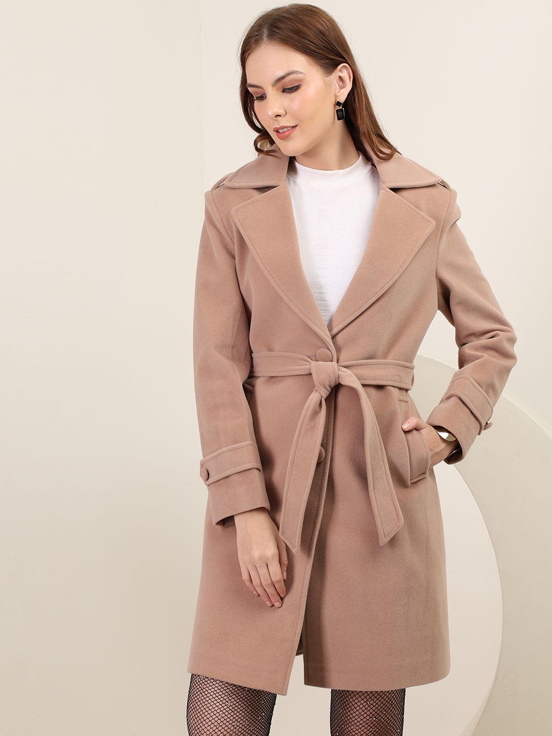 plagg Wool Solid Coat For Women-picture-18