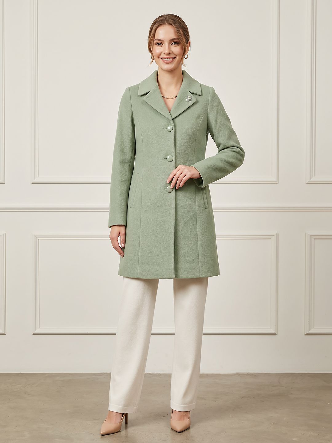 gfo wool Solid Coat For Women-picture-23