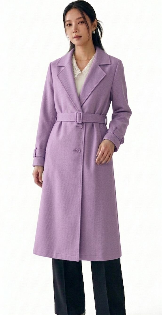 kulanza Poly viscous Solid Coat For Women-picture-32