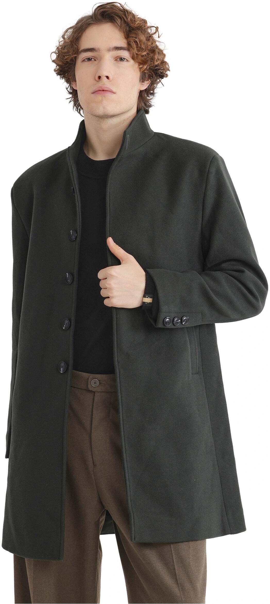 rare rabbit Polyester Blend Coat For Men-picture-12
