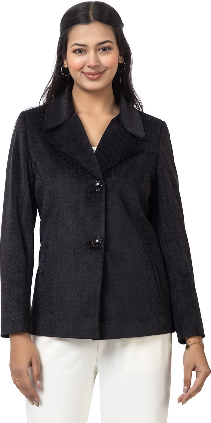 gfo MILAN TWEED BURNOUT Solid Coat For Women-picture-16