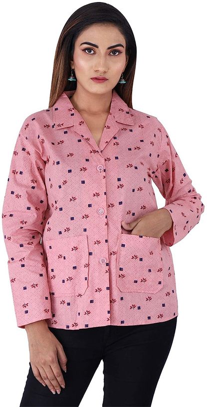 Cotton Printed Coat For Women