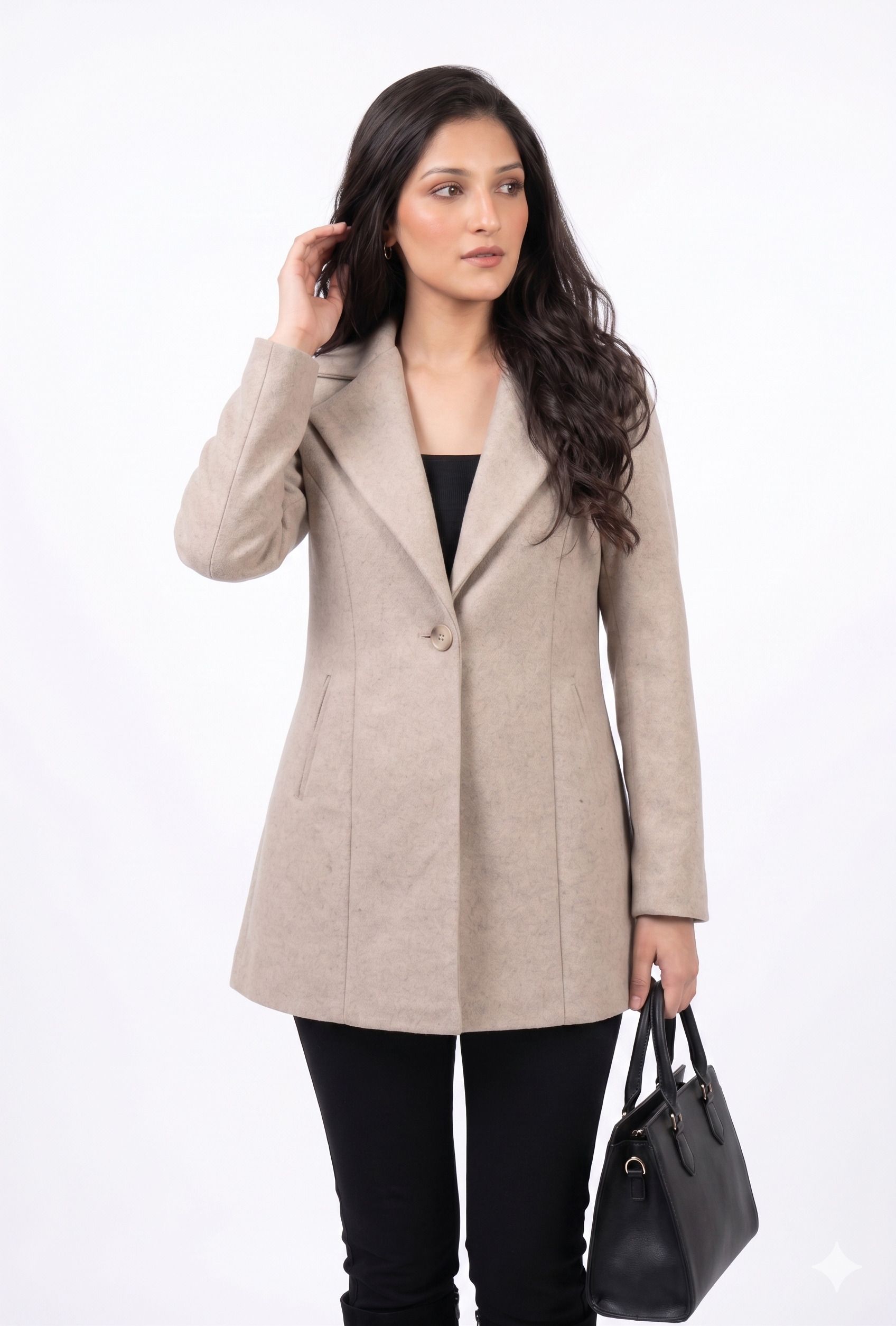luvyduvy tweed, textile, velvet Solid Coat For Women-picture-31