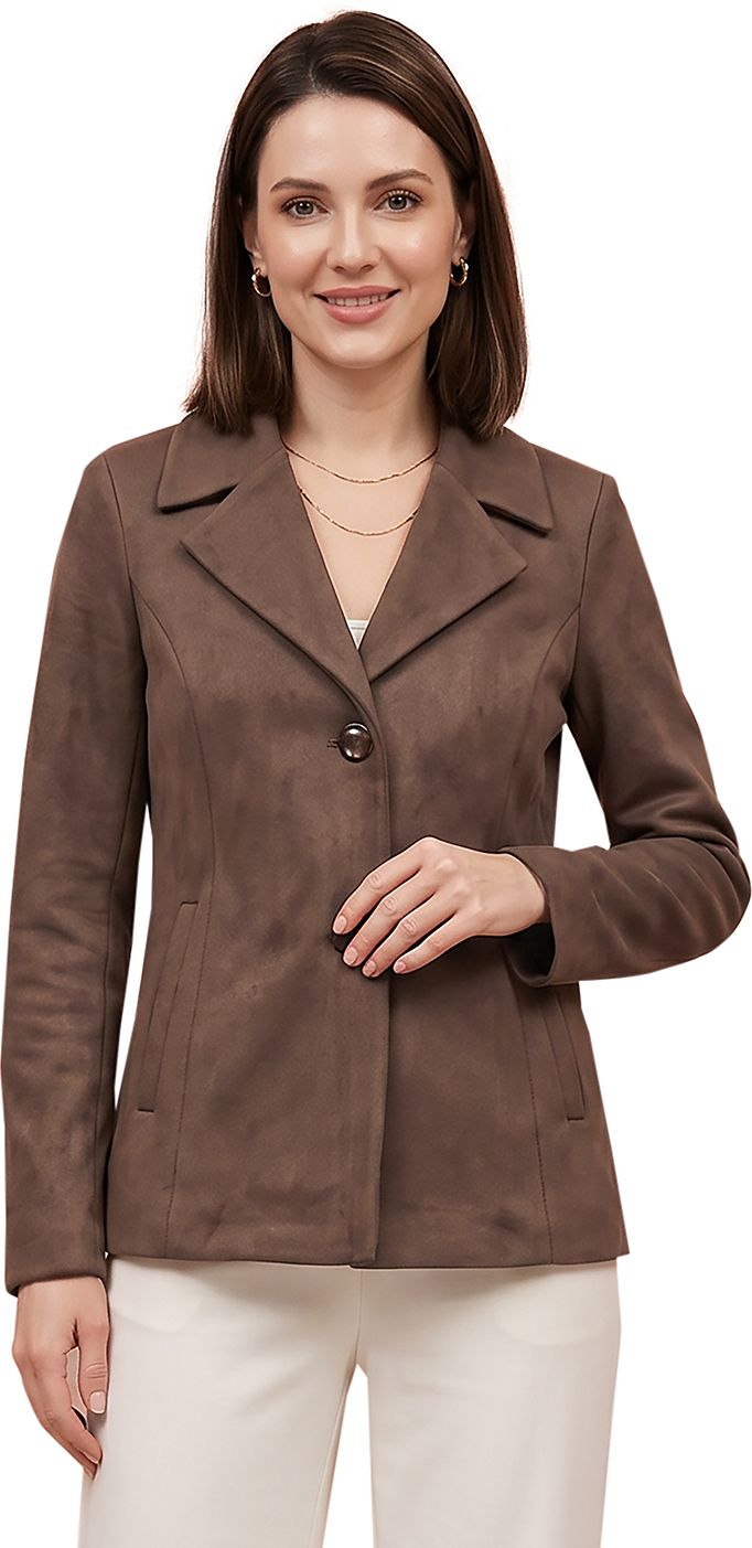 gfo Suede Solid Coat For Women-picture-39