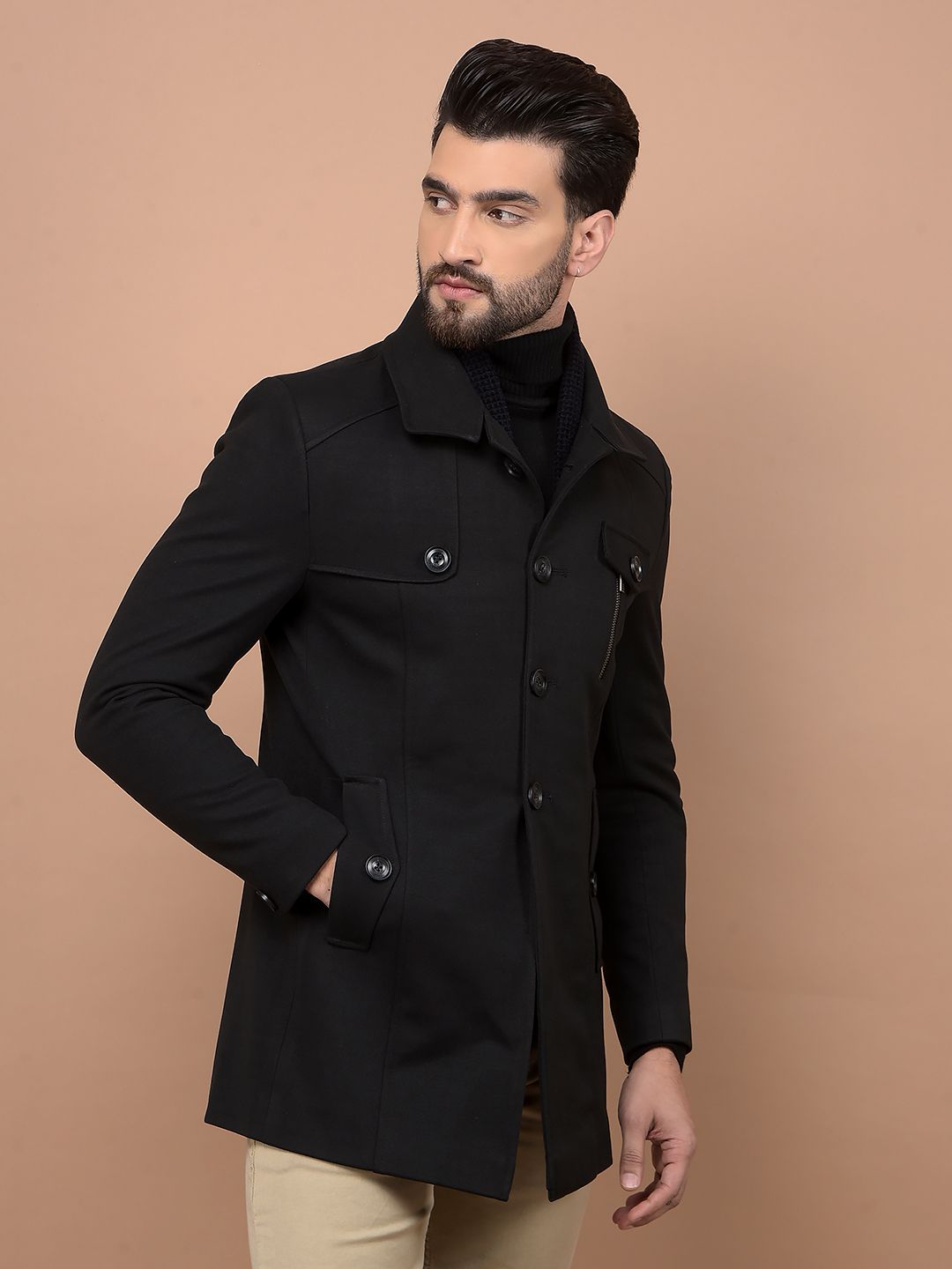 crimsoune club Polyester Solid Coat For Men-picture-24