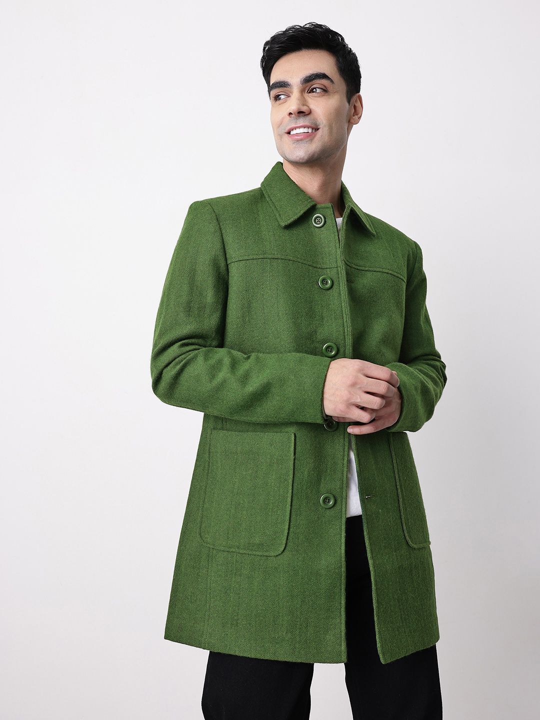 mast & harbour Polyester Self Design Coat For Men-picture-17