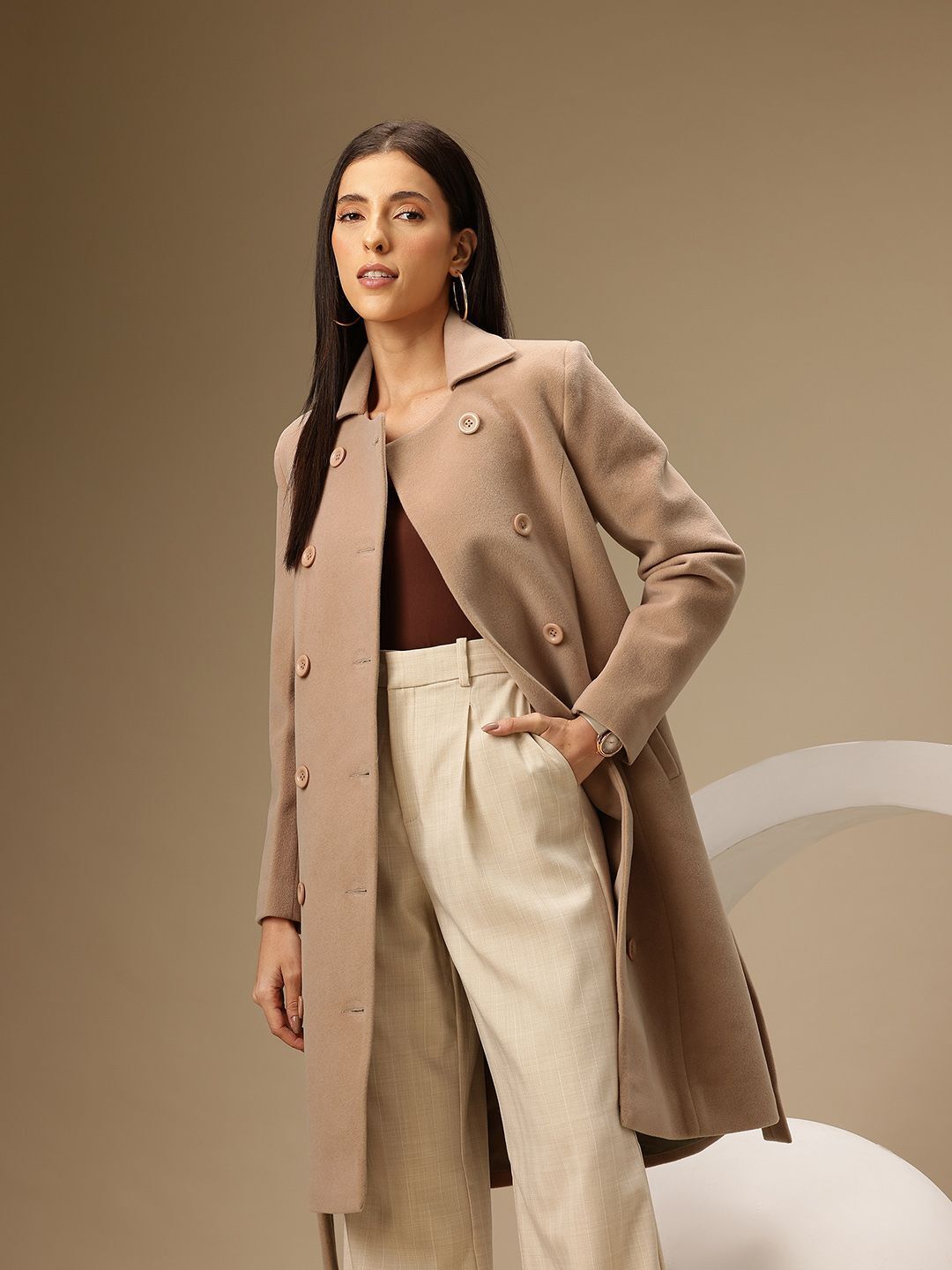 chemistry Polyester Coat For Women-picture-1