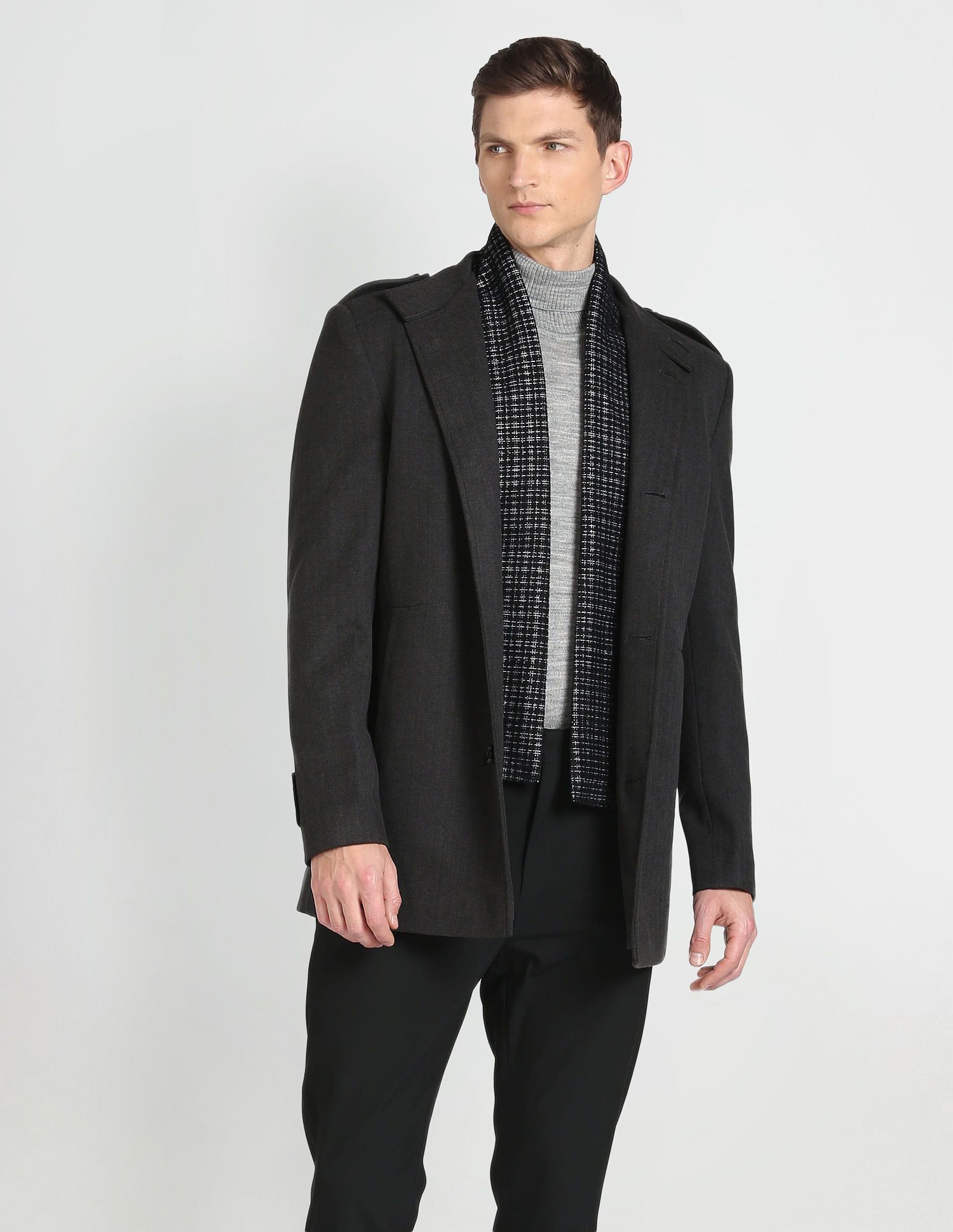 arrow sport Polyester Solid Coat For Men-picture-18