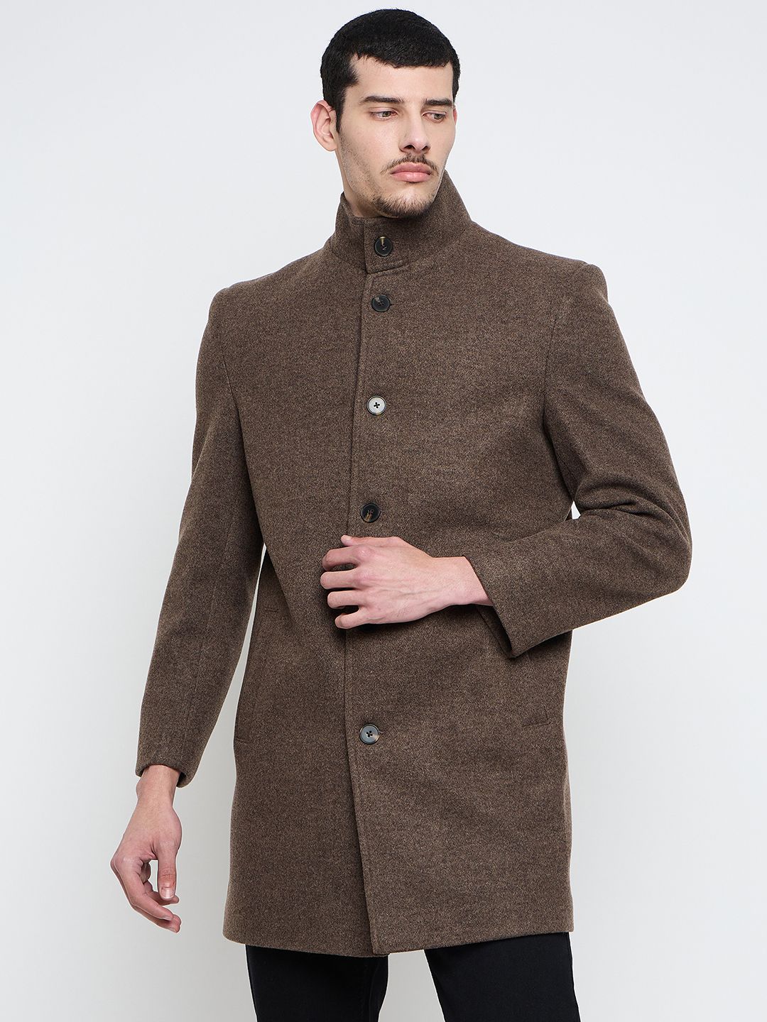 duke Tweed Solid Coat For Men-picture-20