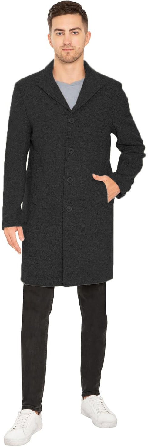 Wool Solid Coat For Men-image-34