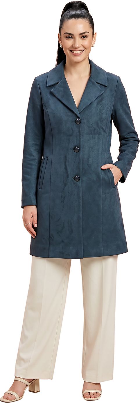 gfo Suede Solid Coat For Women-picture-33