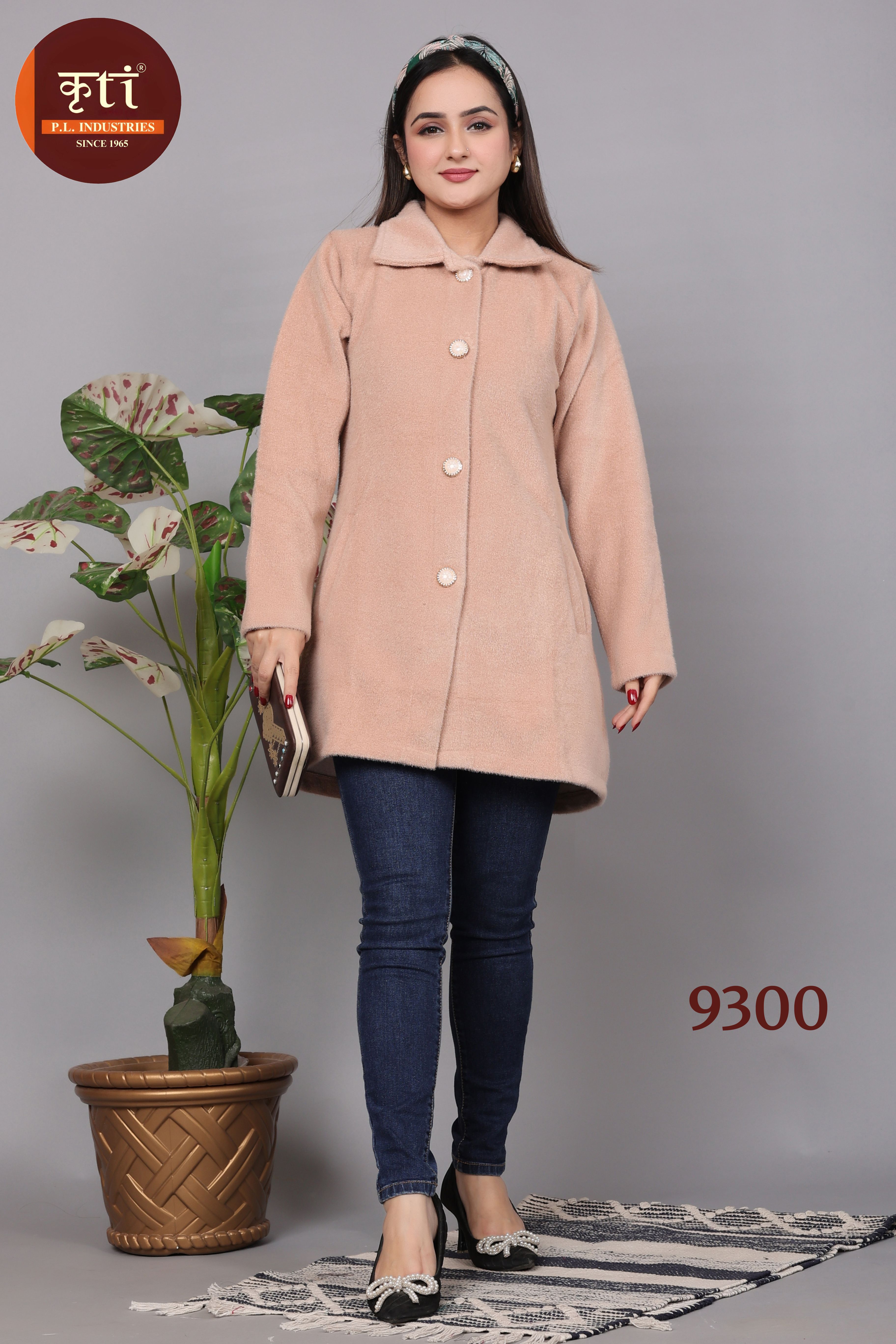kti SOFT FABRIC Solid Coat For Women-picture-18