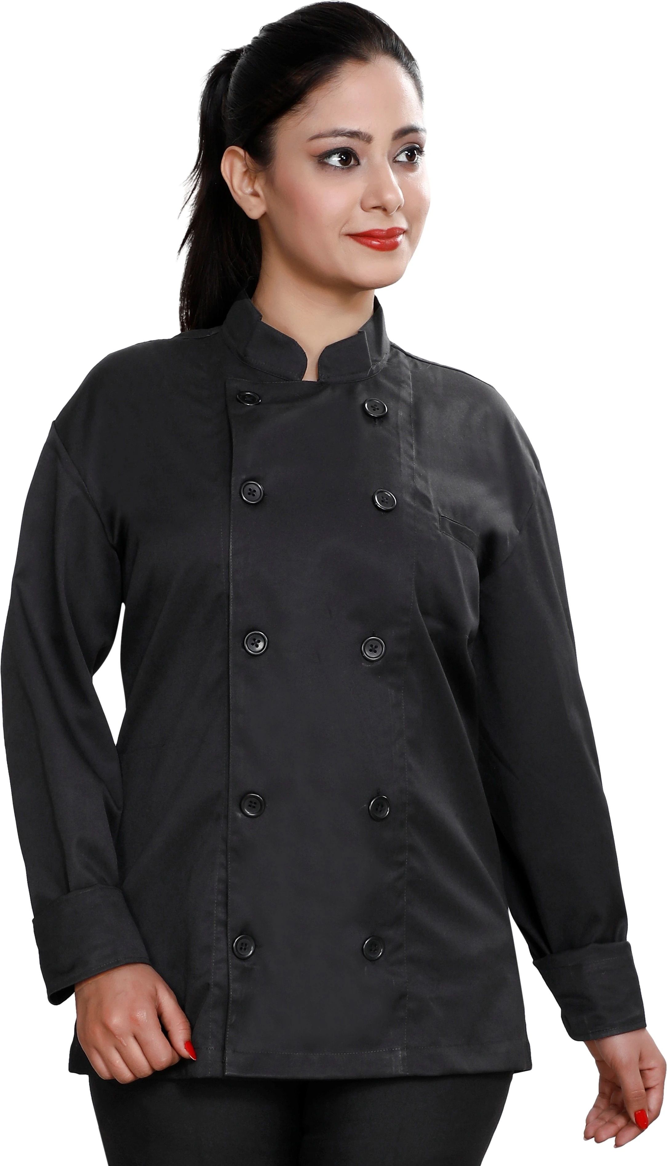 Polycotton Solid Coat For Women-image-26