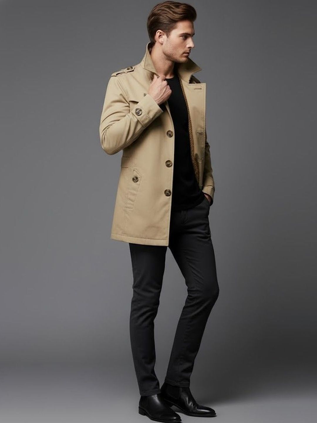 mast & harbour Solid Coat For Men-picture-31