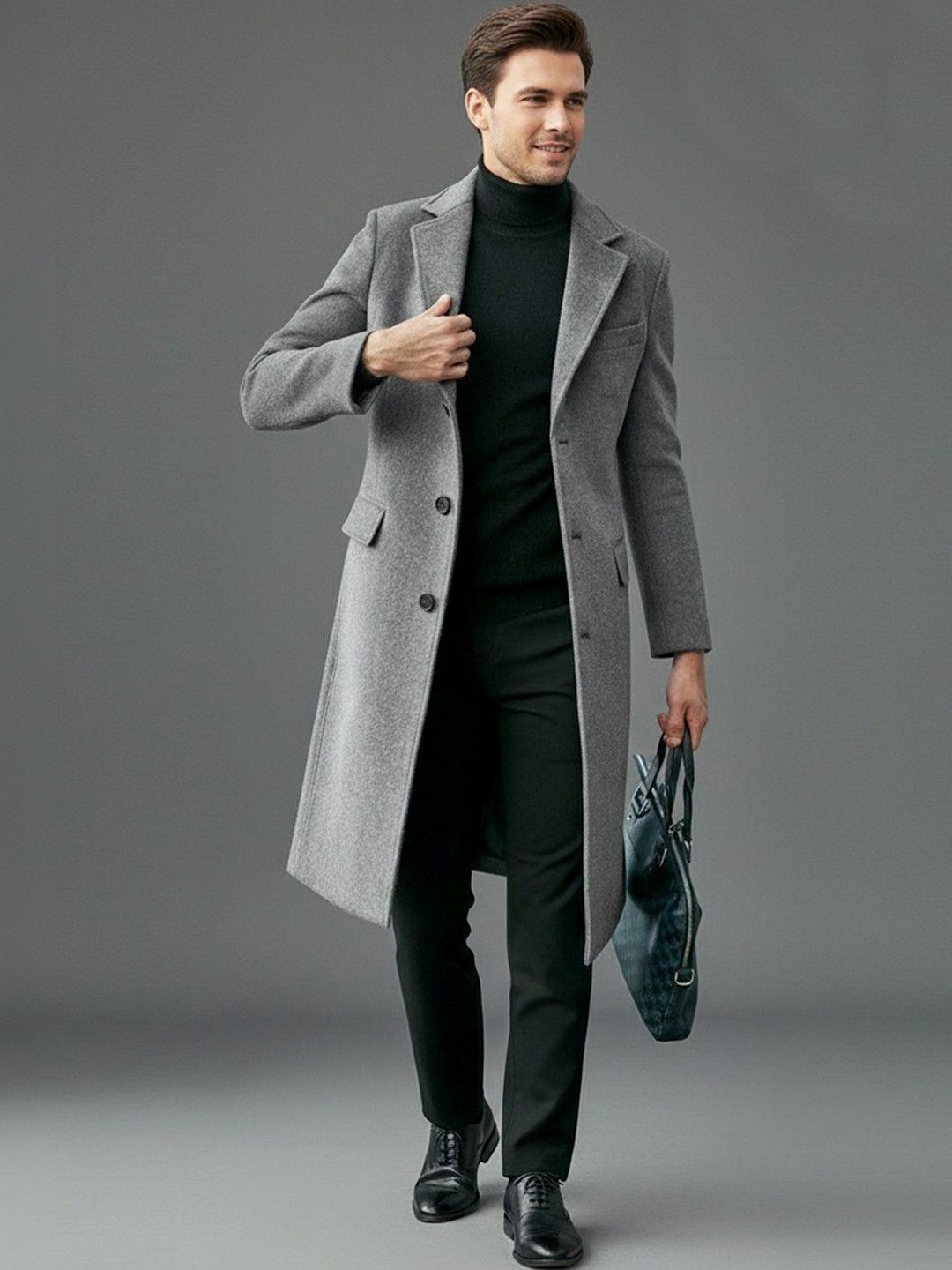 invictus Wool Solid Coat For Men-picture-3