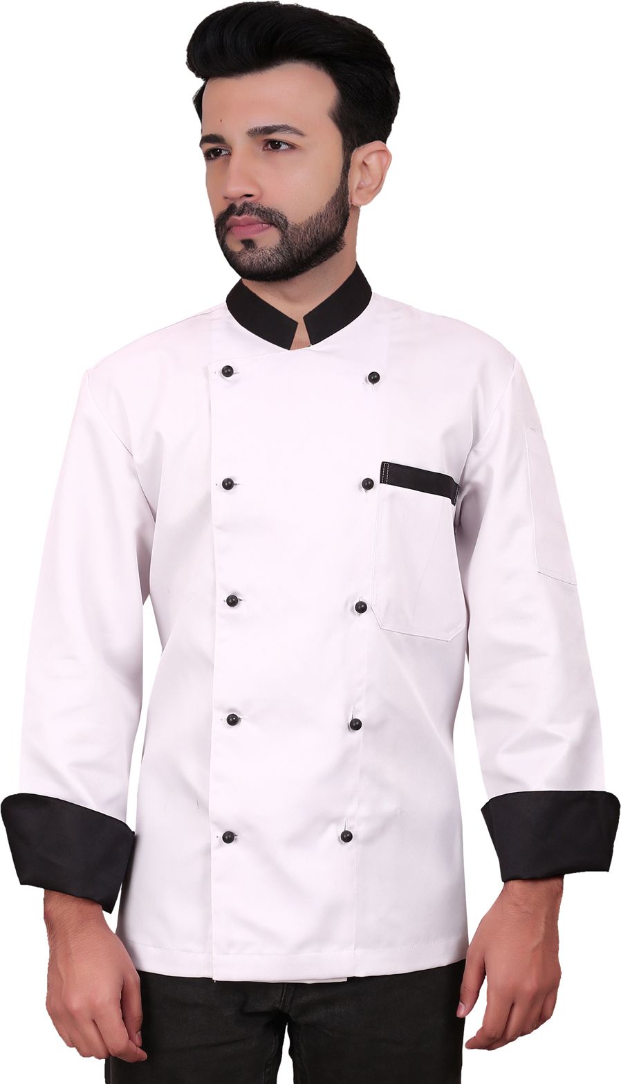 Cotton Blend Solid Coat For Men