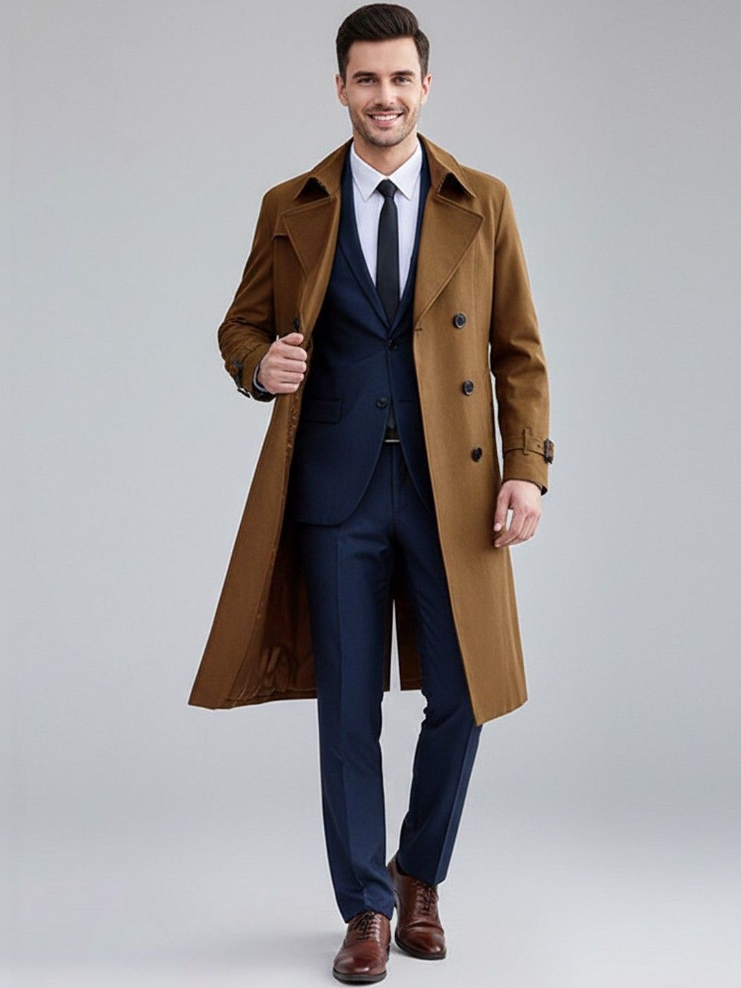 mast & harbour Linen Solid Coat For Men-picture-43