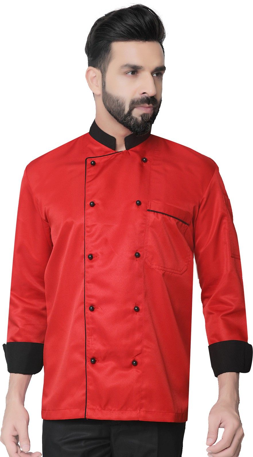 Cotton Blend Solid Coat For Men-image-21