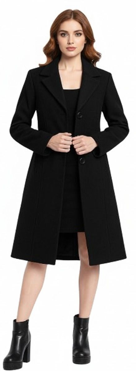 lime n lmone Tweed Solid Coat For Women-picture-28