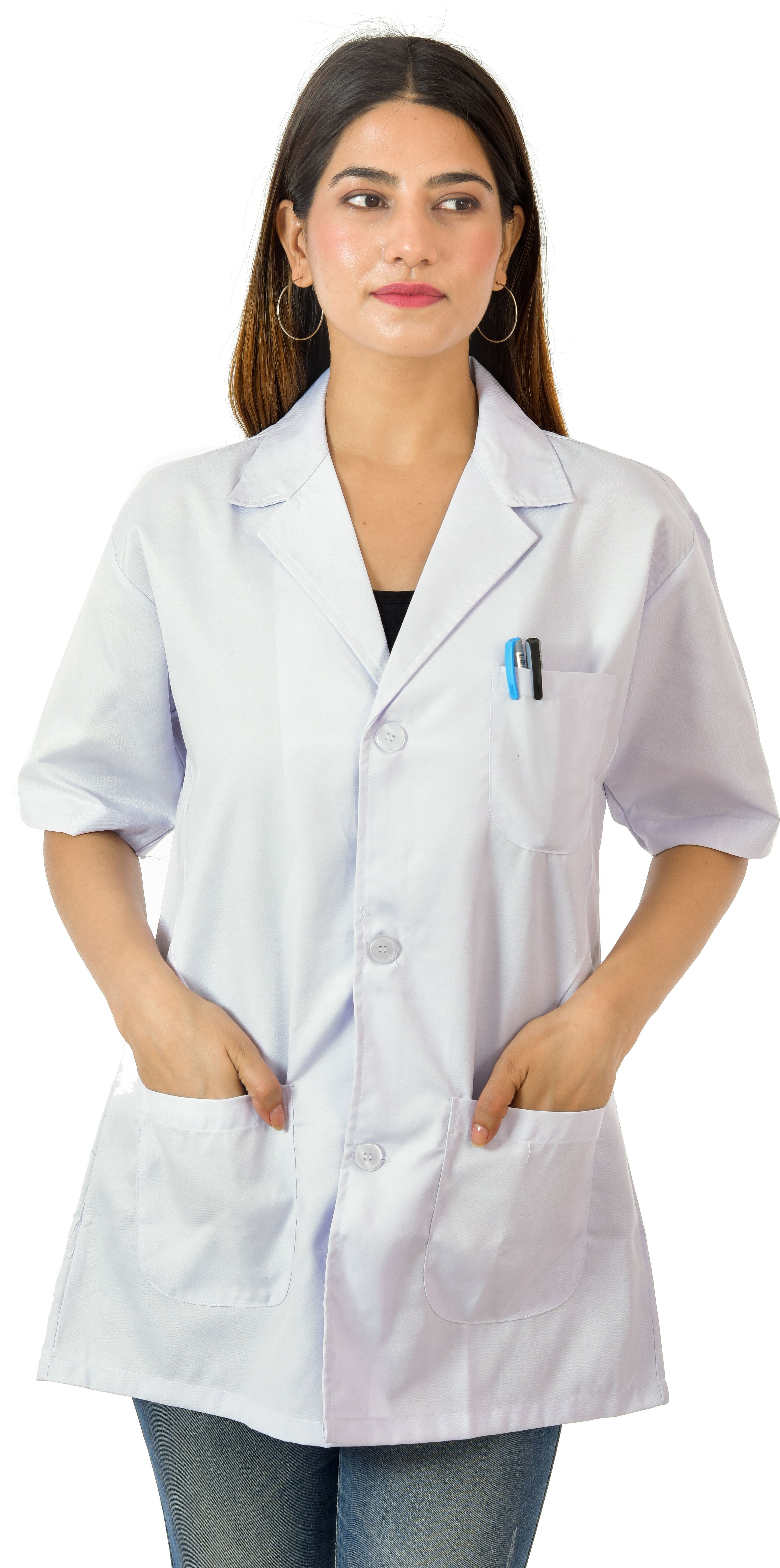 Cotton Solid Coat For Women