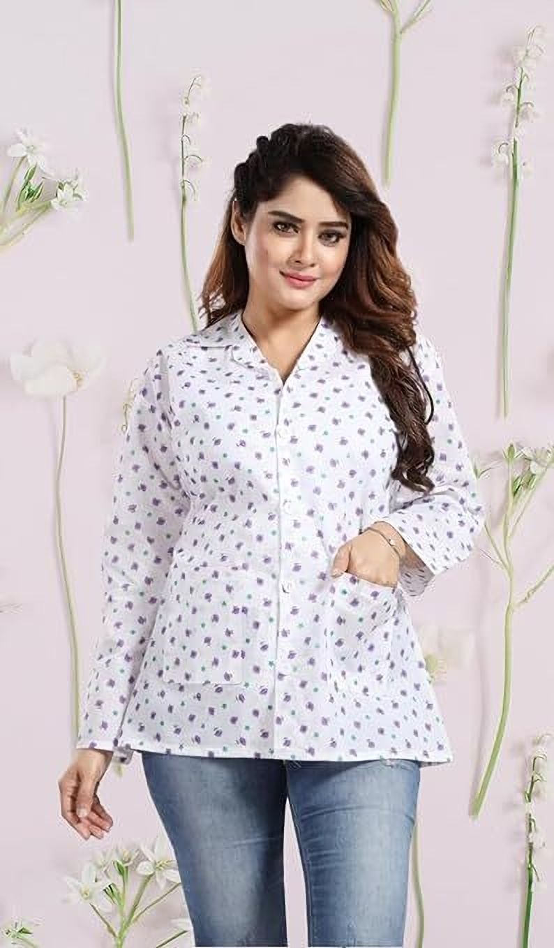 cotton Printed Coat For Women