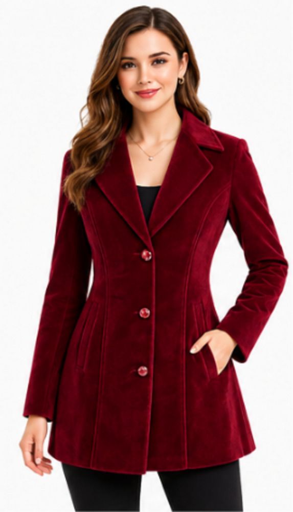 blazique Cashmere Blend Solid Coat For Women-picture-23