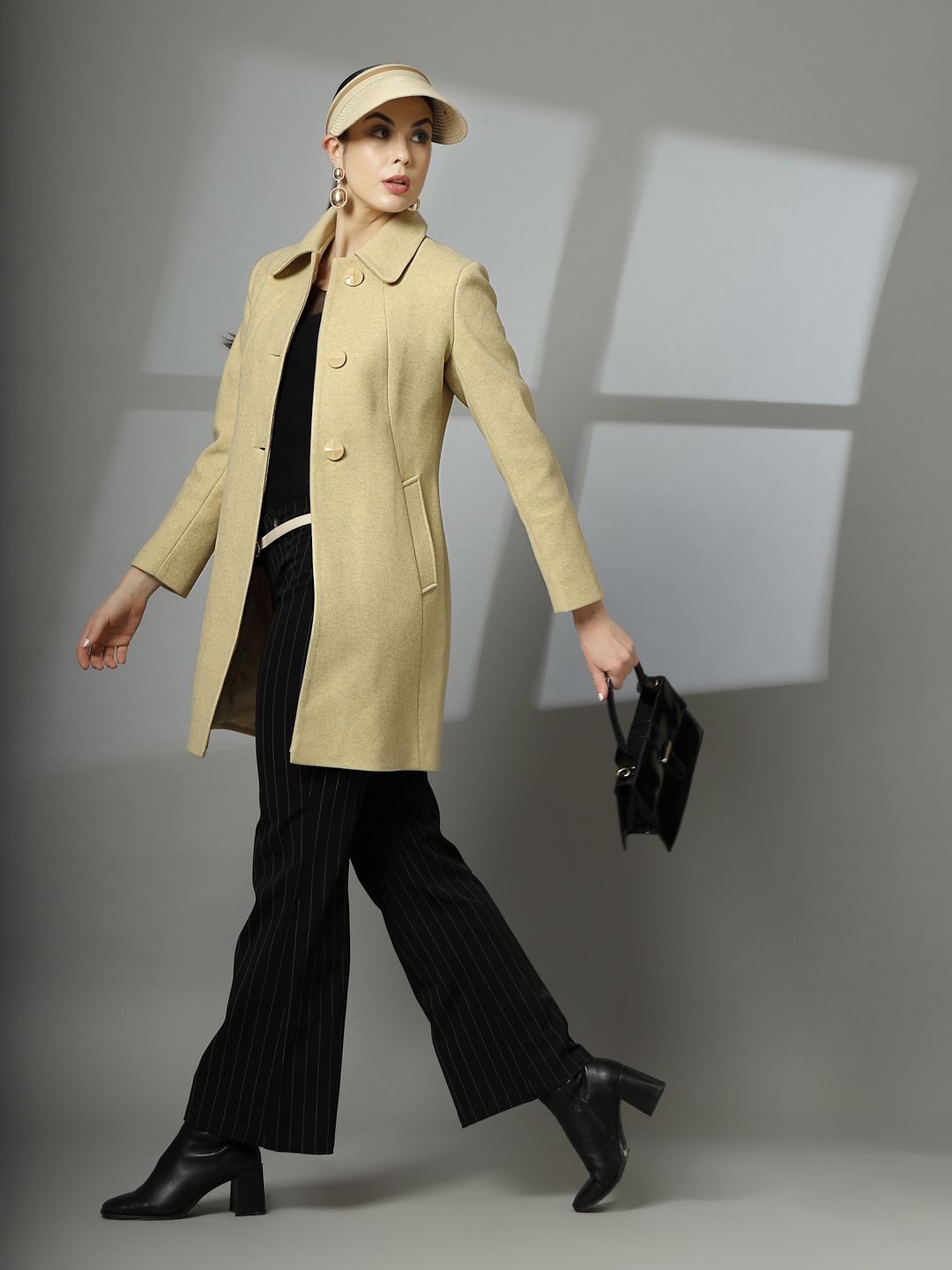 chkokko Polycotton Solid Coat For Women-picture-27