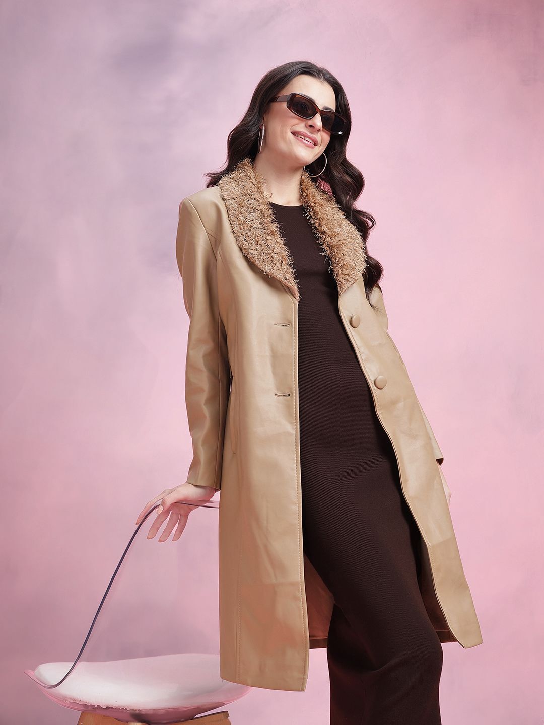 dressberry Viscose Rayon Coat For Women-picture-21