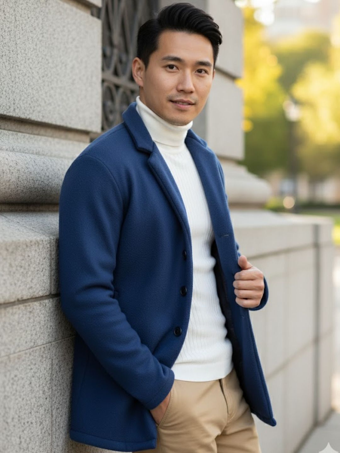 Polar Fleece Solid Coat For Men