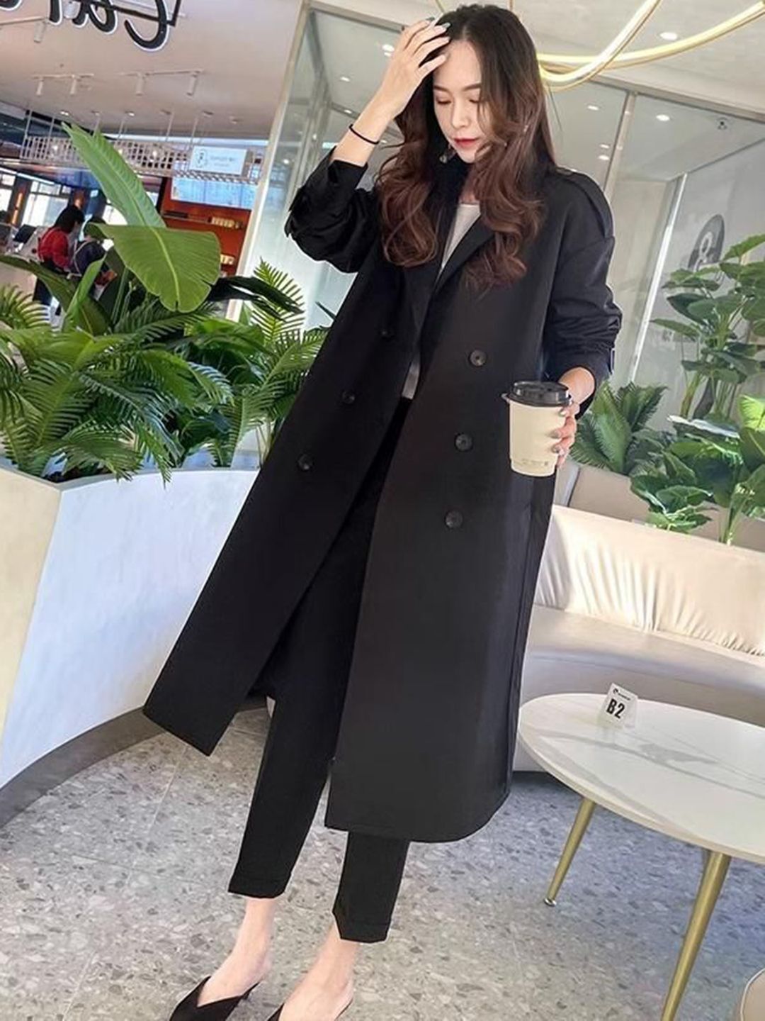 mast & harbour Polyester Solid Coat For Women-picture-37