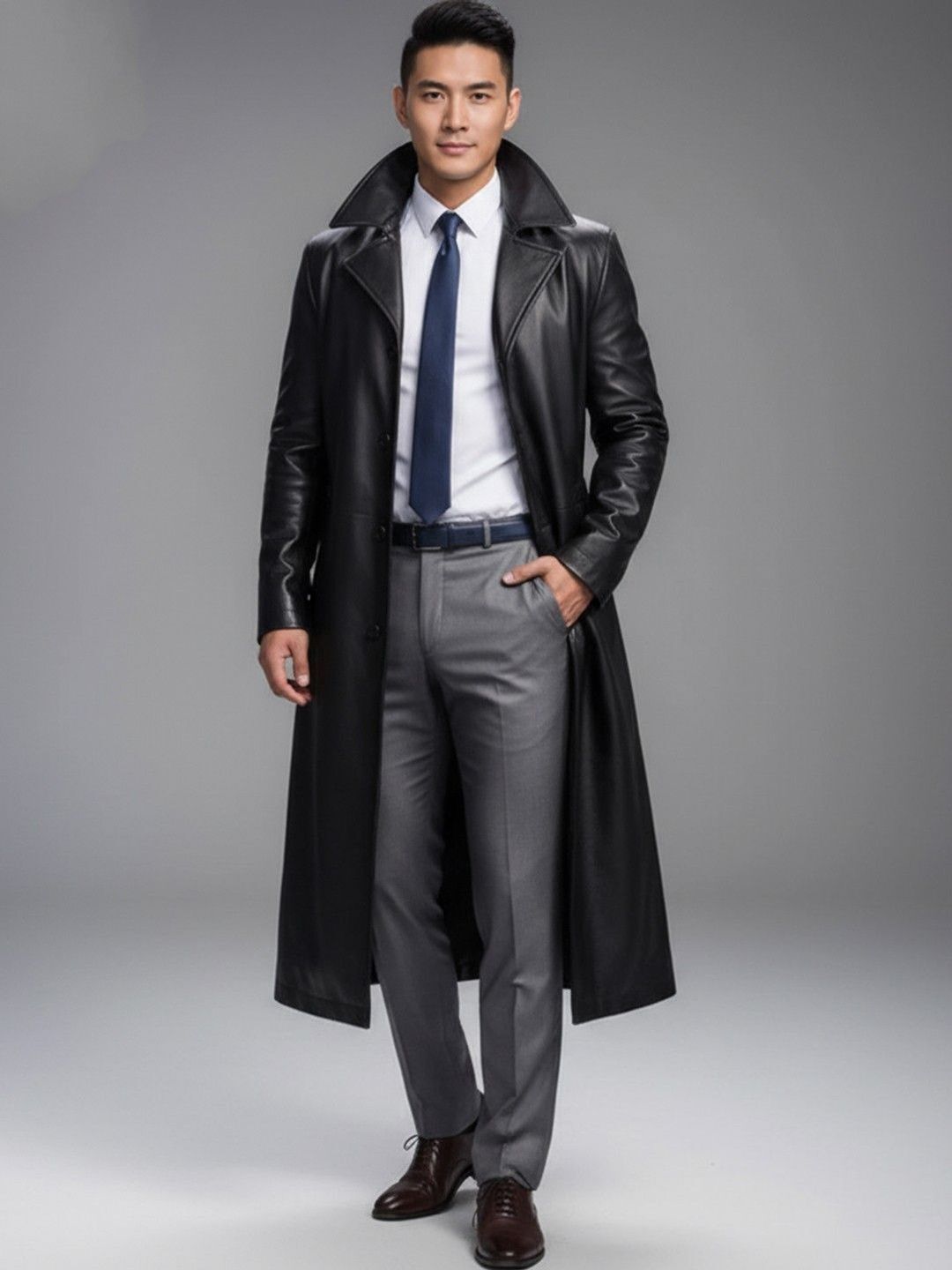 Wool Solid Coat For Men