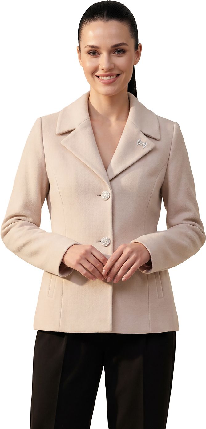 Wool Solid Coat For Women-image-7