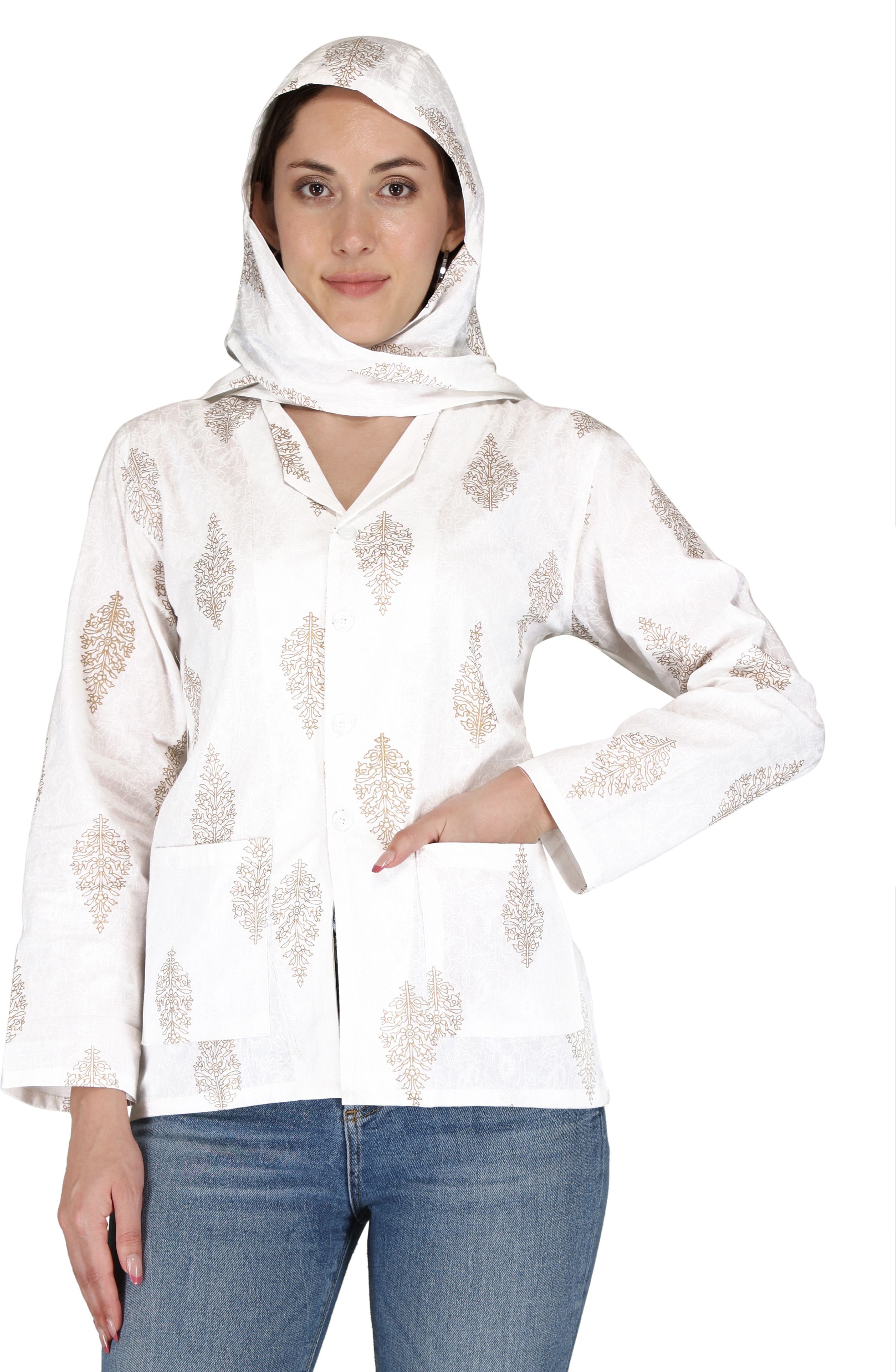 Cotton Printed Coat For Women