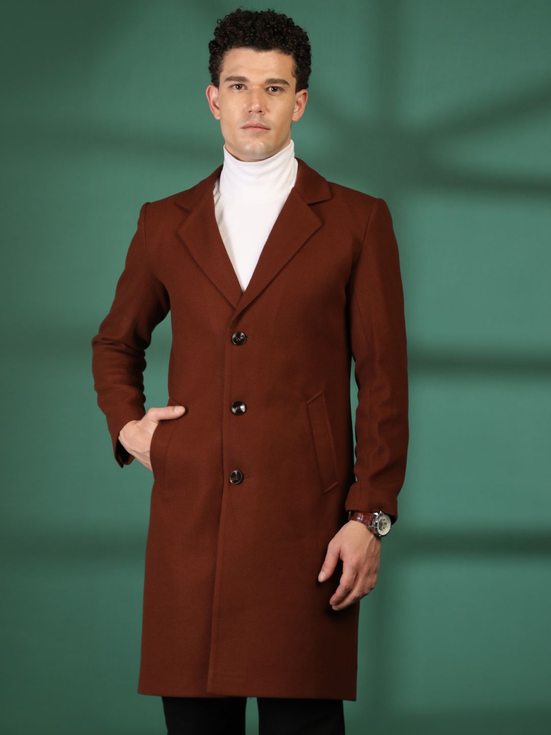 mast & harbour Polyester Solid Coat For Men-picture-21