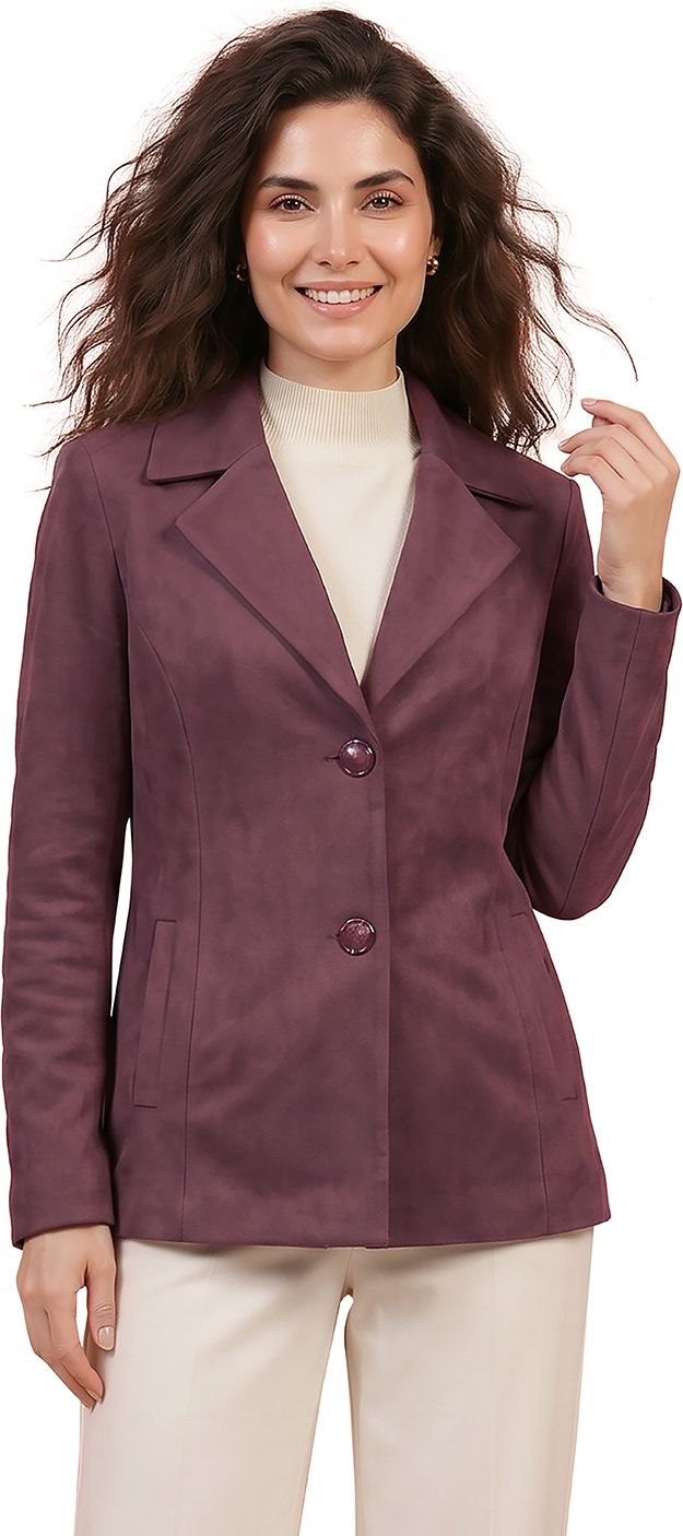 gfo Suede Solid Coat For Women-picture-32