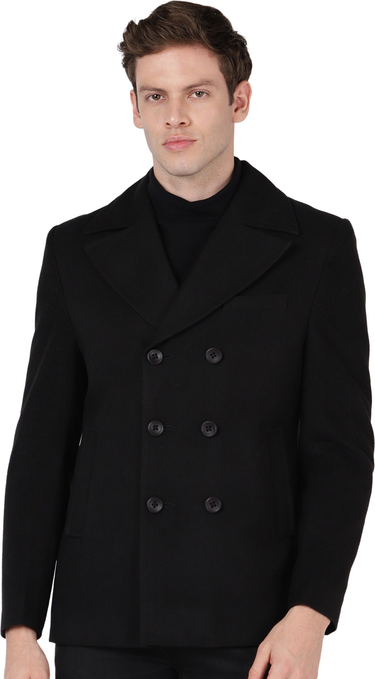 essentiele WOOL BLEND Solid Coat For Men-picture-21