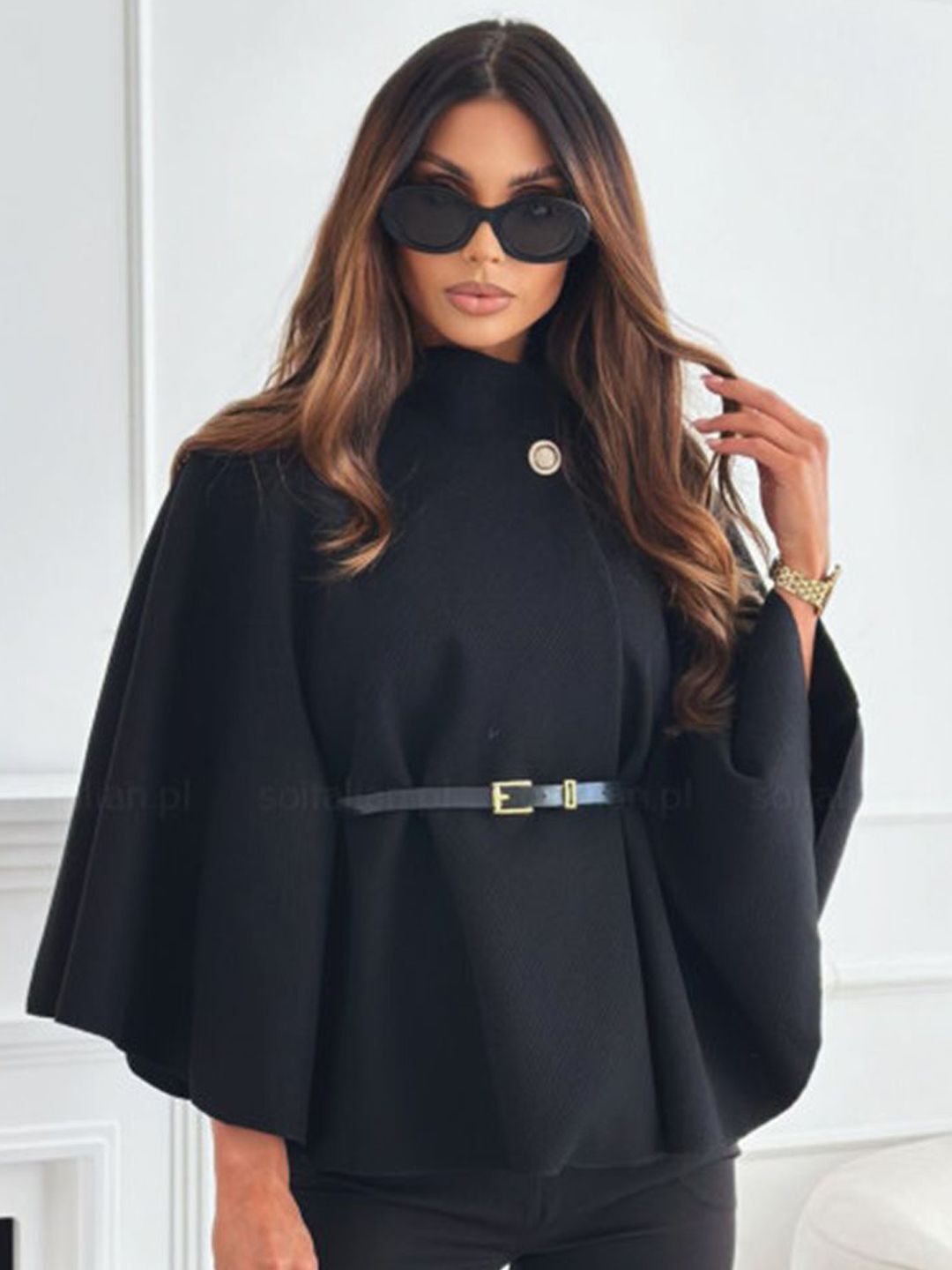 bebe Polyester Solid Coat For Women-picture-24