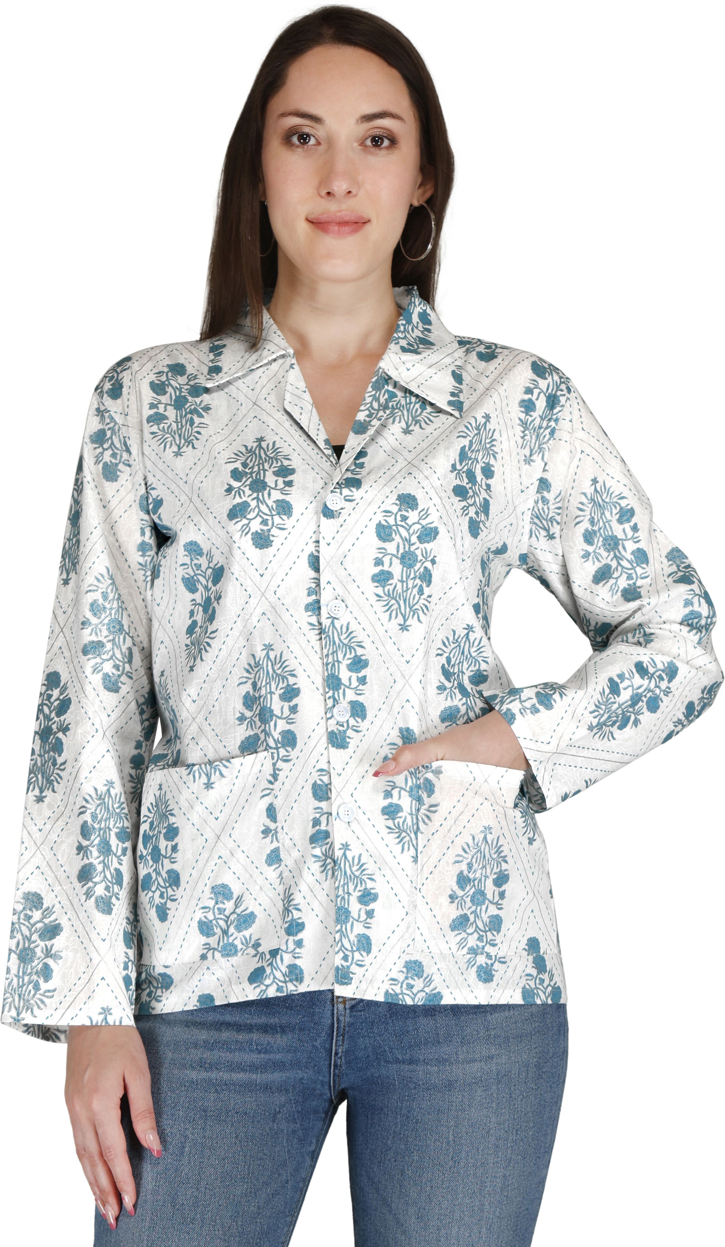 Cotton Printed Coat For Women